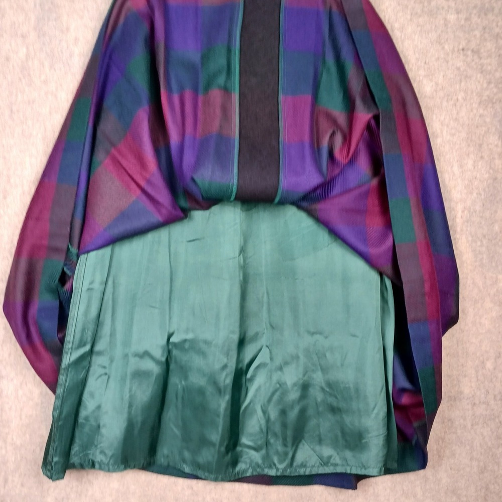 VTG Geiger Wool Skirt Women EU 36 US 4 Plaid Pleated A-Line Long Cottagecore - Picture 5 of 11